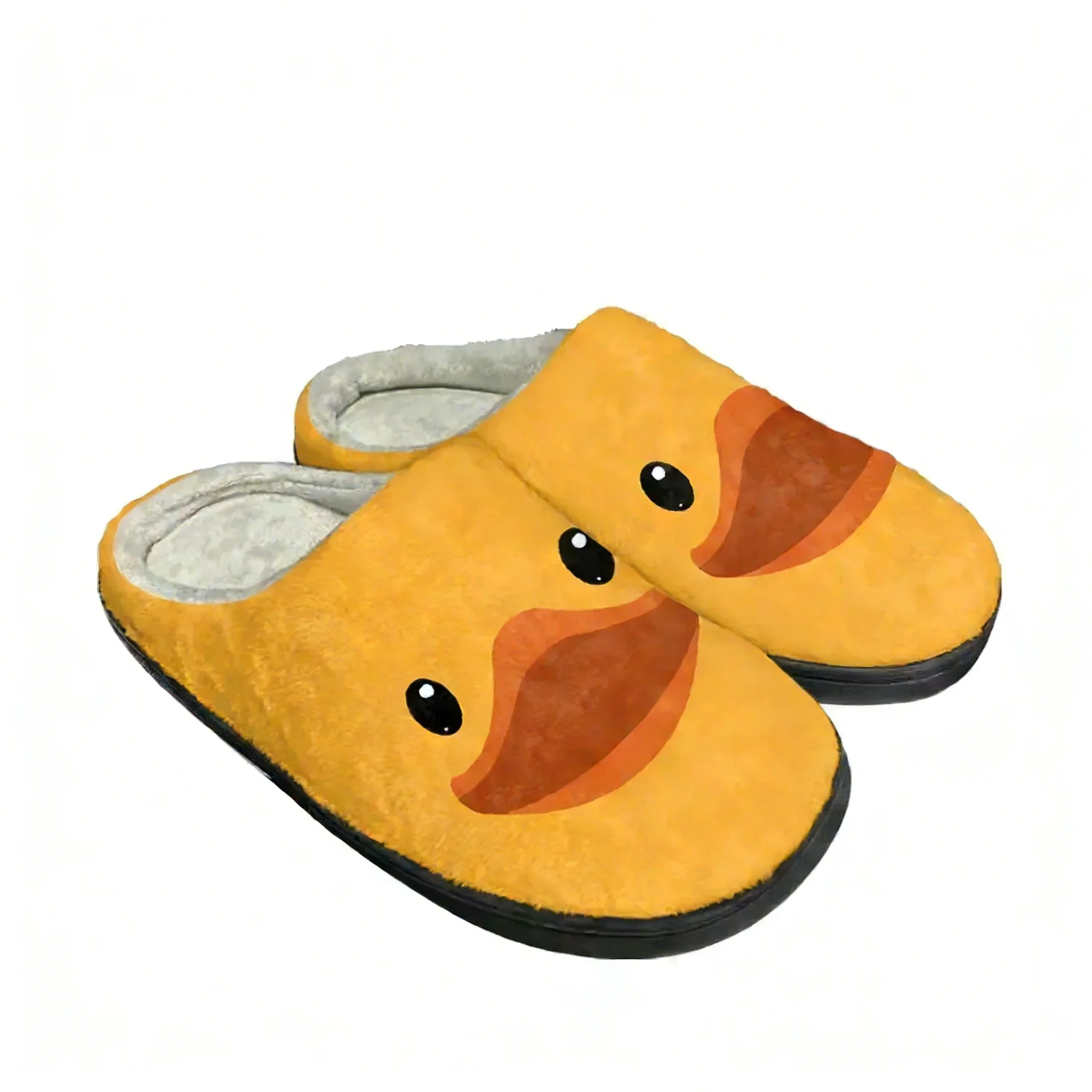Men Shoes Yellow - Yellow Duck Printed Home Cotton Slippers
