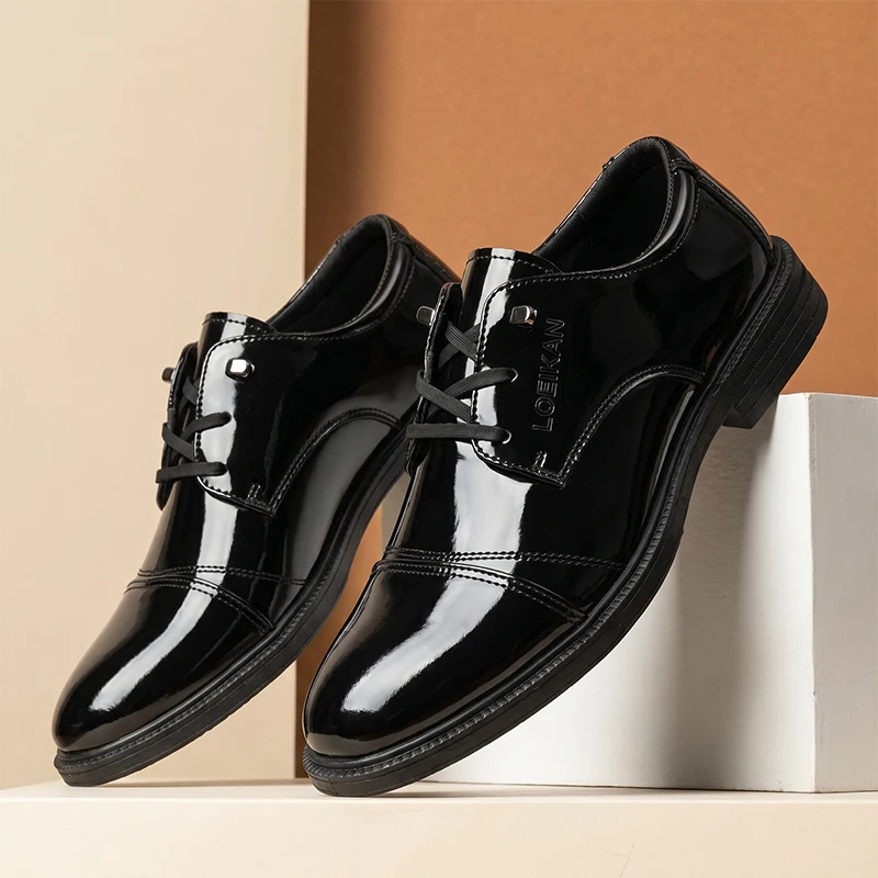 Monk Strap Shoe - Men Glossy Monk Strap Dress Shoes