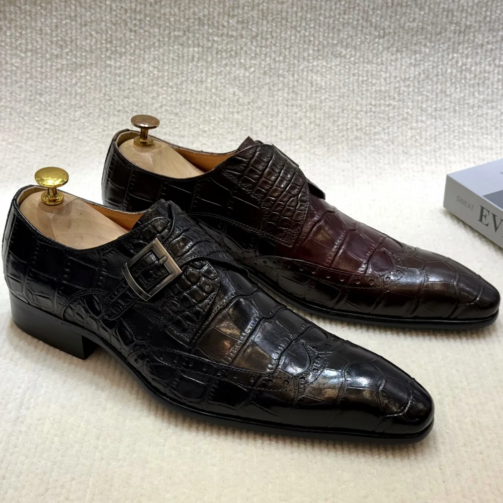 FELIX CHU Men's Genuine Leathe - đánh giá và giá Monk Strap Shoe