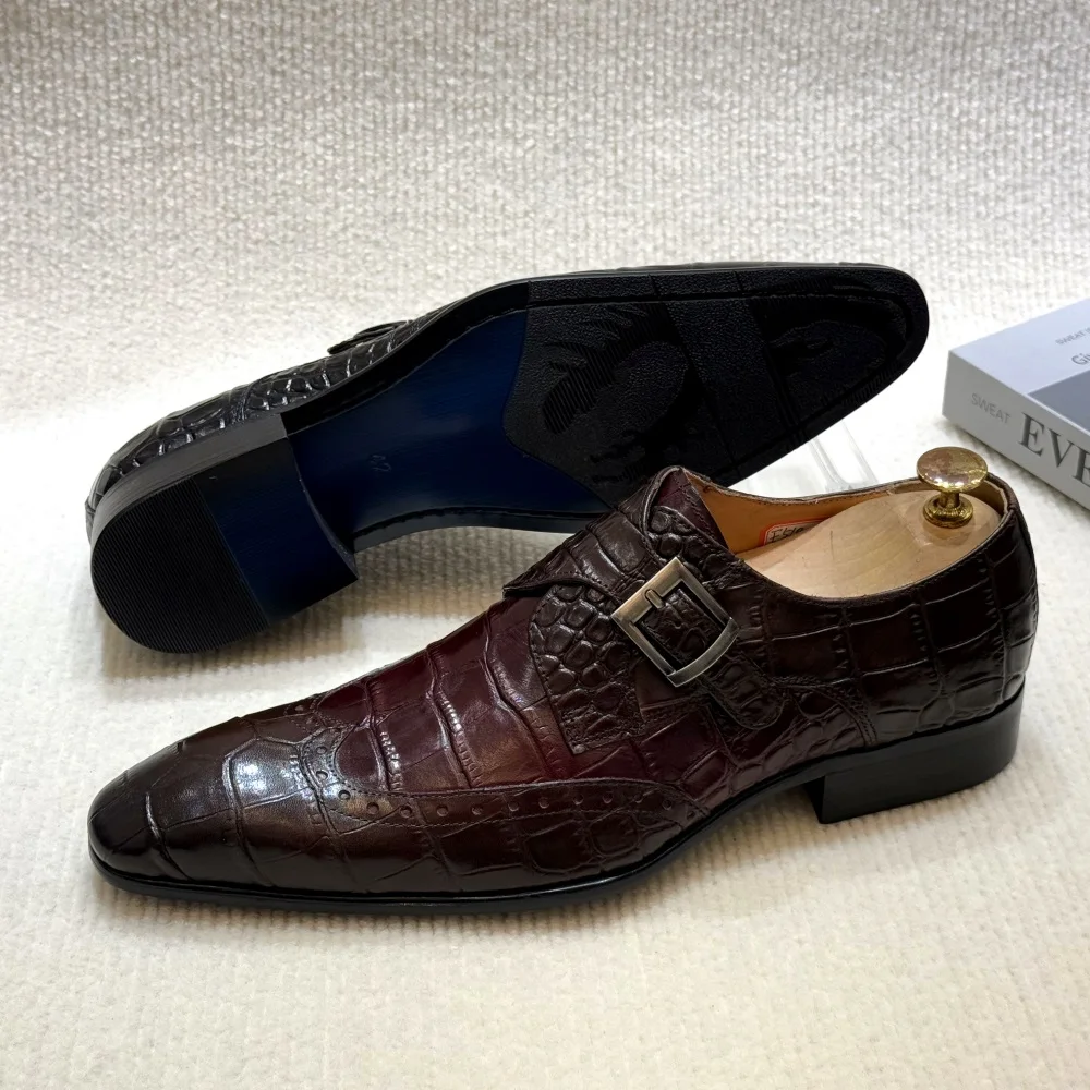 FELIX CHU Men's Genuine Leathe - đánh giá và giá Monk Strap Shoe