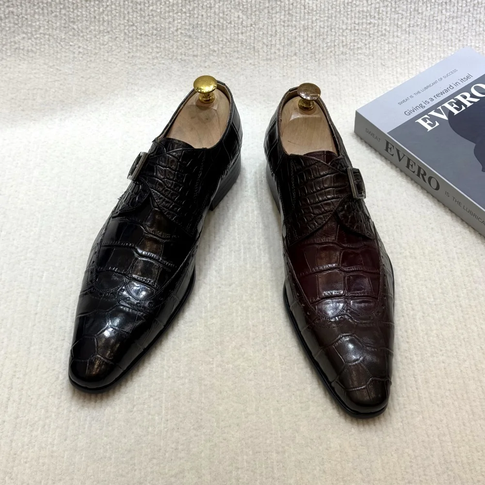 FELIX CHU Men's Genuine Leathe - đánh giá và giá Monk Strap Shoe