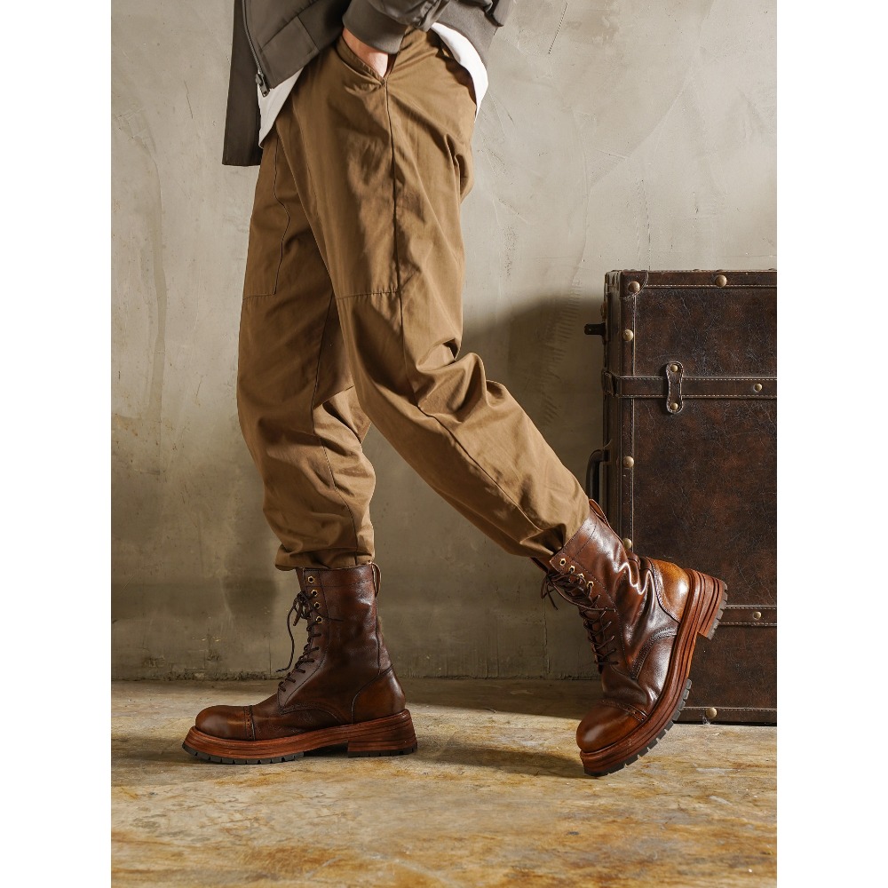 Men's Genuine Leather Motorcyc - đánh giá và giá Men'S Shoes Brogues