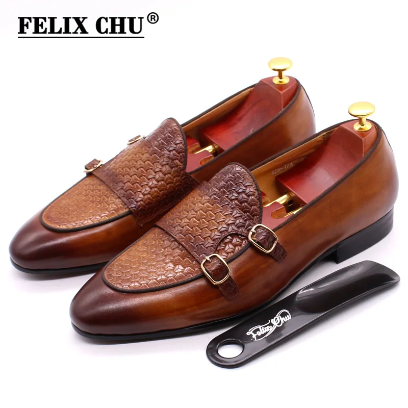 FELIX CHU Thu Rọ Da Thật Nam D - đánh giá và giá Monk Strap Shoe