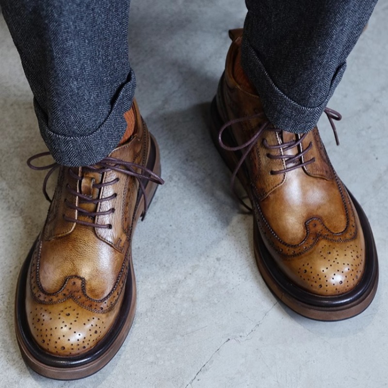 British Brogue Carved High Top - đánh giá và giá Men'S Shoes Brogues