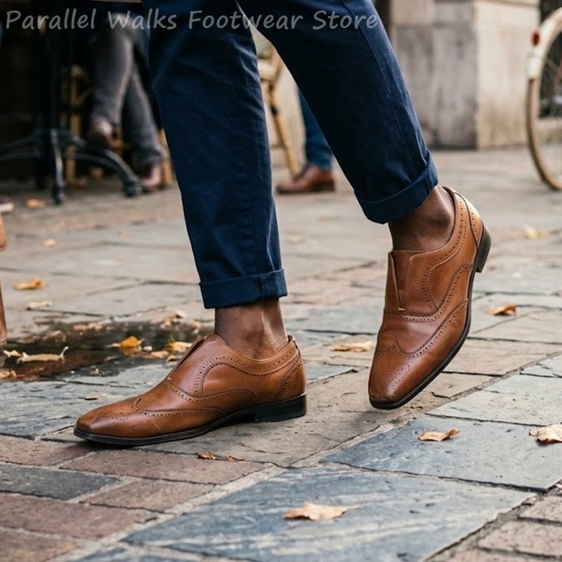 Mens Brown Leather Brogue Shoe - đánh giá và giá Men'S Shoes Brogues