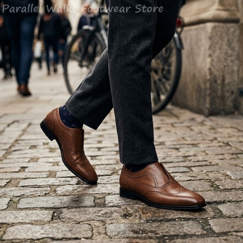 Mens Brown Leather Brogue Shoe - đánh giá và giá Men'S Shoes Brogues