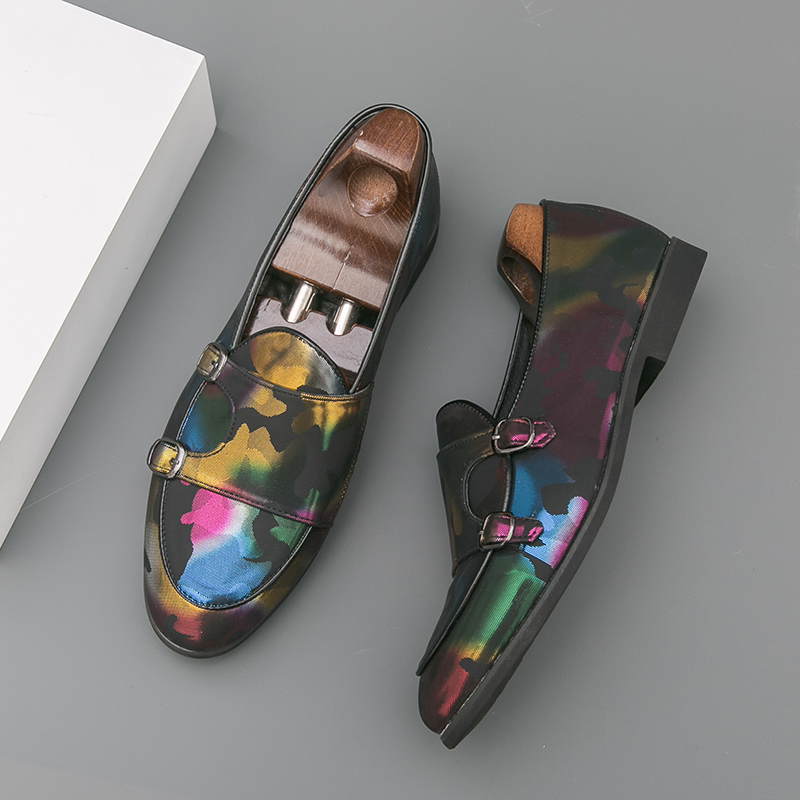 Breathable Mens Loafers Colorf - đánh giá và giá Monk Strap Shoe