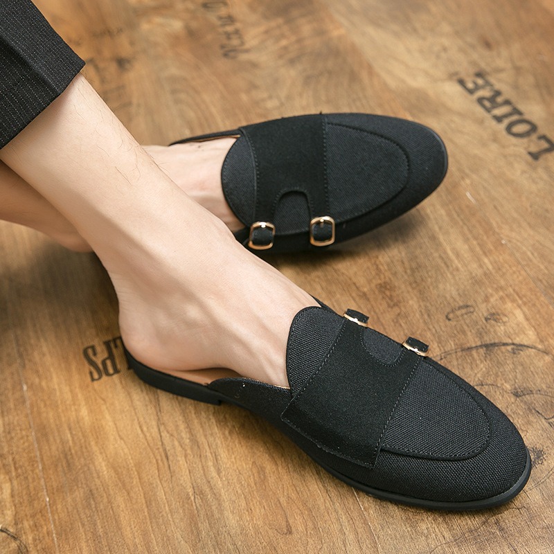 canvas mules half shoes for ma - đánh giá và giá Monk Strap Shoe