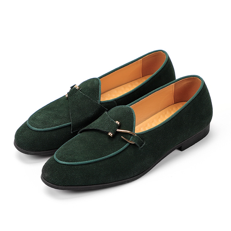 New Mens Trendy Pointed Suede  - đánh giá và giá Monk Strap Shoe