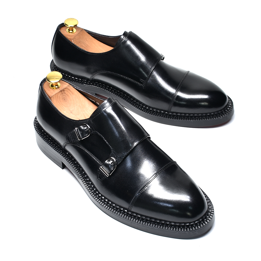 Luxury Genuine Leather Men's W - đánh giá và giá Monk Strap Shoe